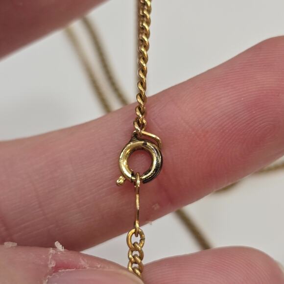 Vintage Gold Dipped Leaf Filigree Pendant With Caco 12K GF Chain Necklace - Picture 10 of 16